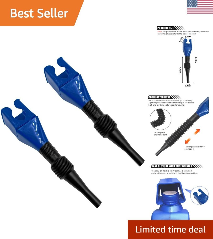 Retractable Car Fuel Funnel, Plastic Car Draining Tool Clasp Funnels, Flexibl...