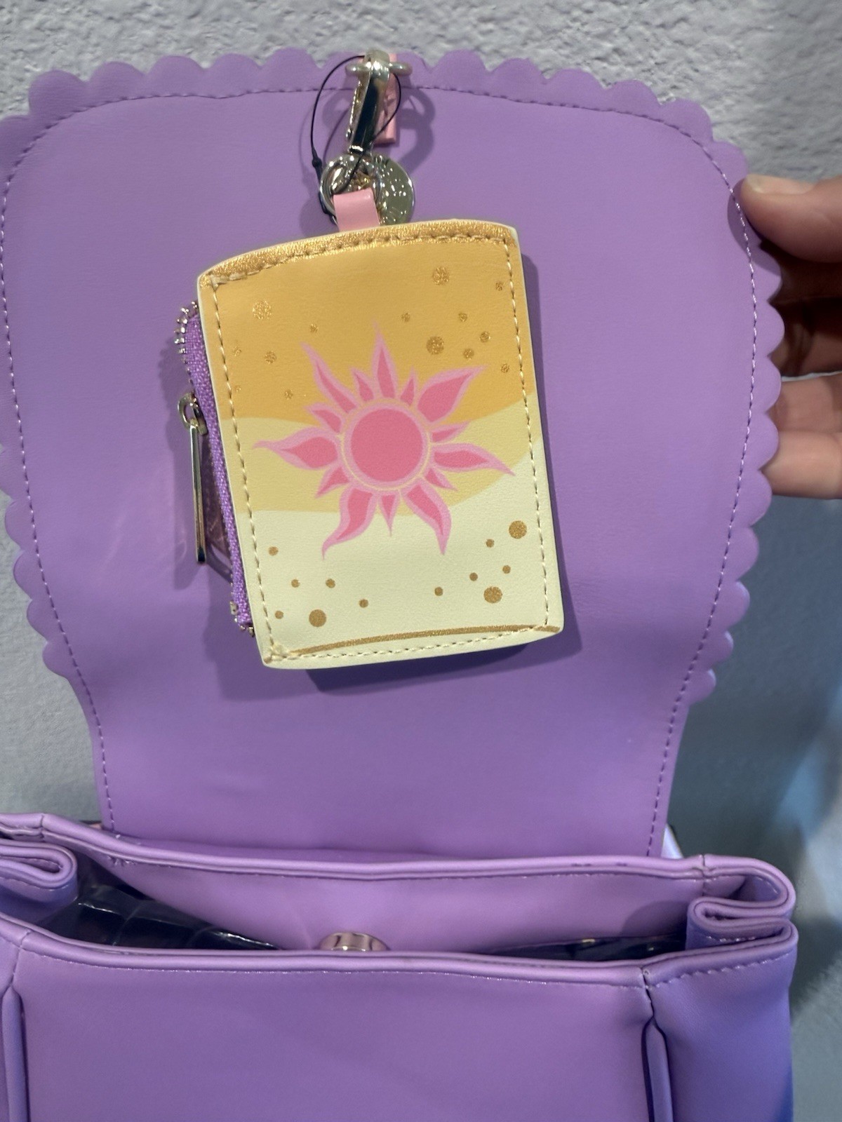 Loungefly Tangled Rapunzel Floral Flap Mini Backpack W/Coin Bag Exclusive NWT