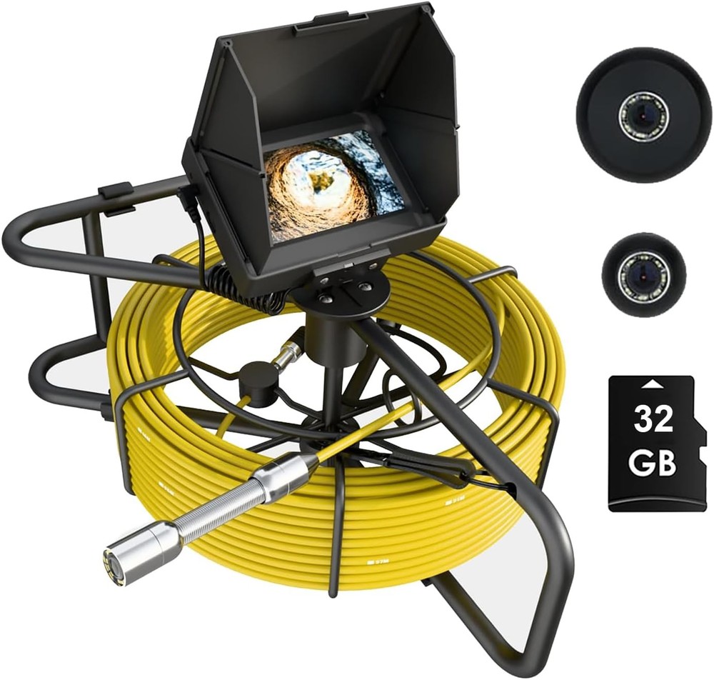 Sewer Camera 10m/32ft, 4.3" Pipe Drain Inspection Camera with DVR Function