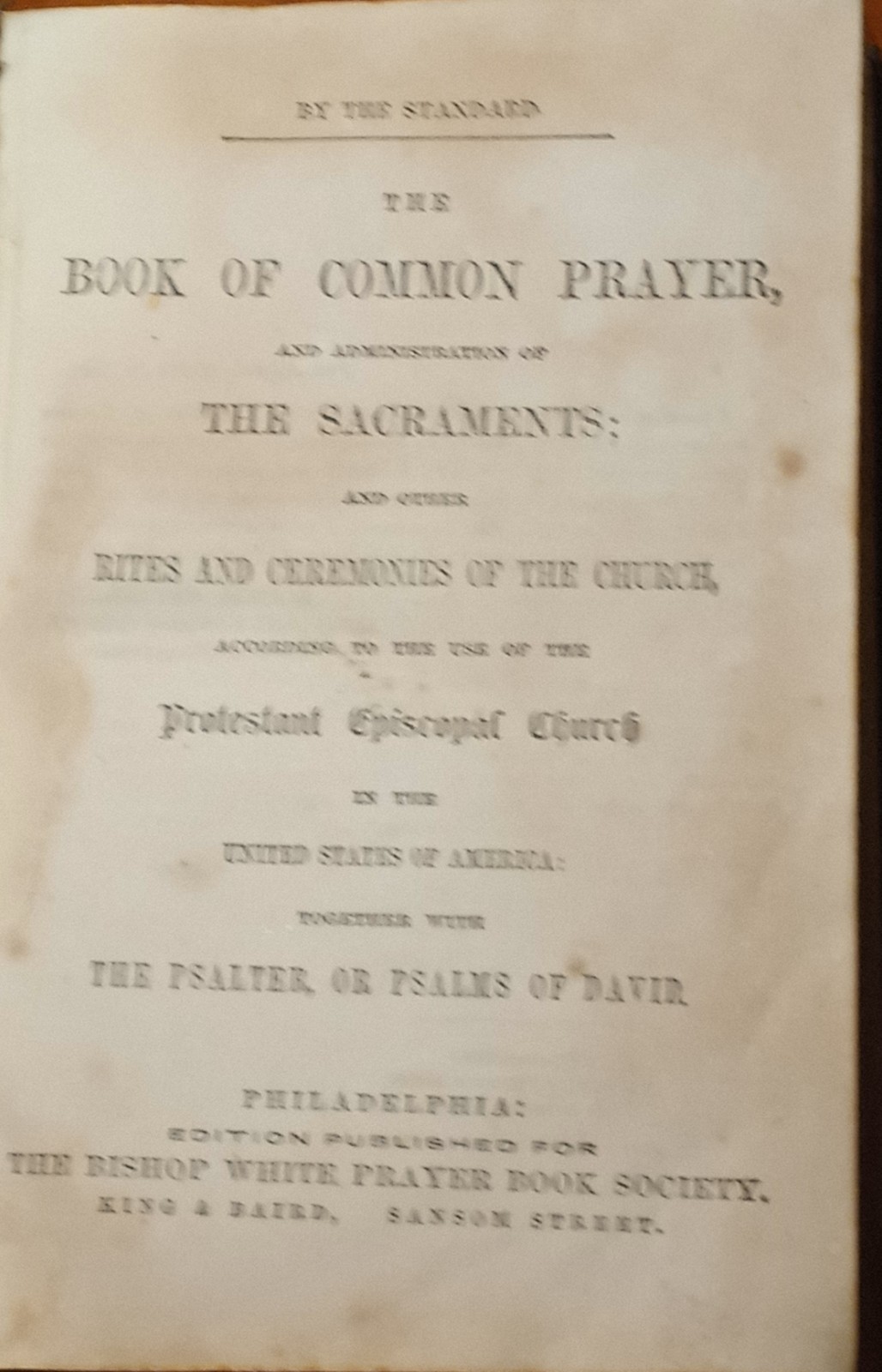 Rare Genuine Civil War Relic Fort Monroe 1864 Prayer Book Inscribed with Quill