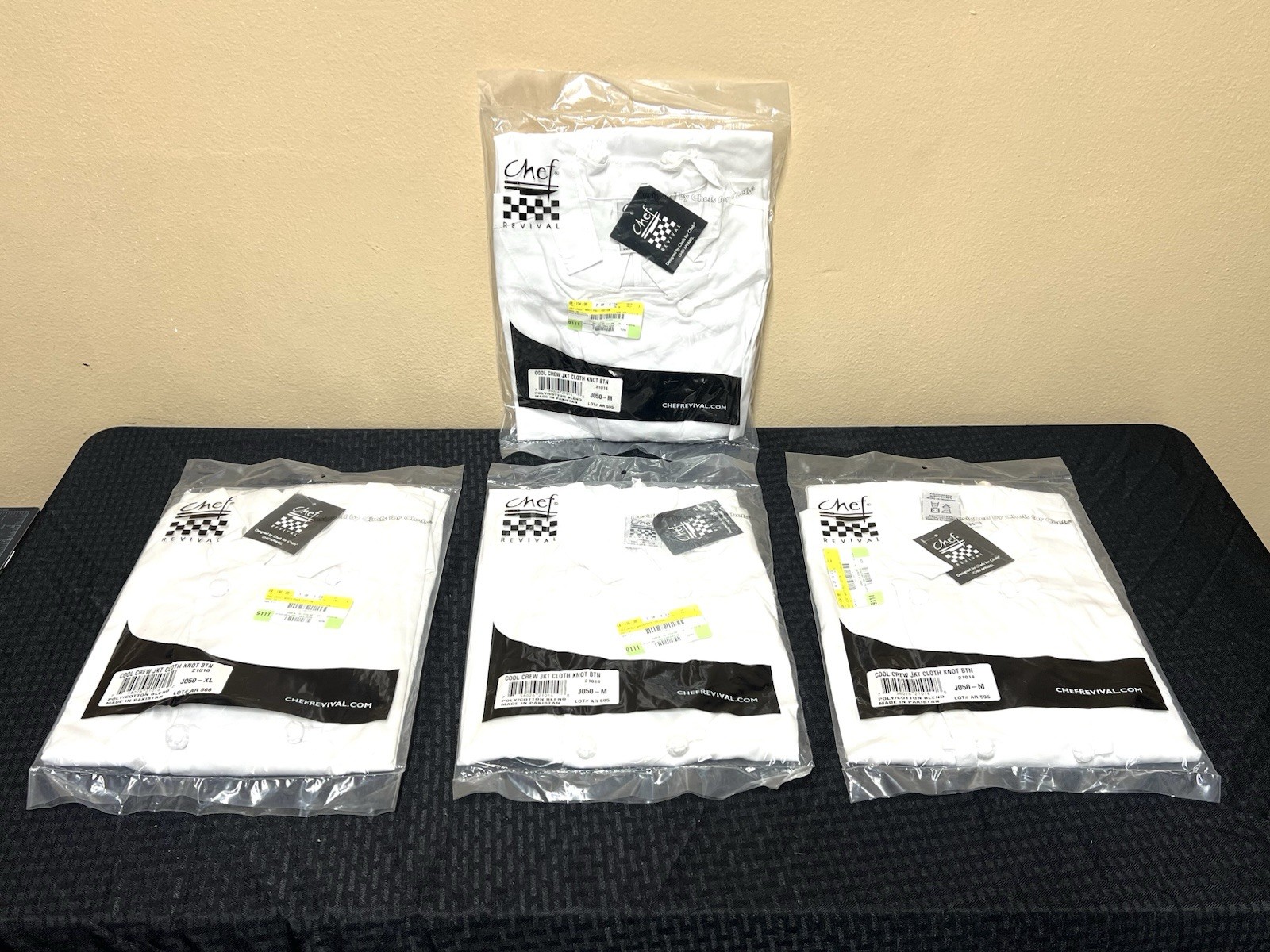 Chef Revival Chef's Cool Crew Jacket XL Chef Coat, Qty 4