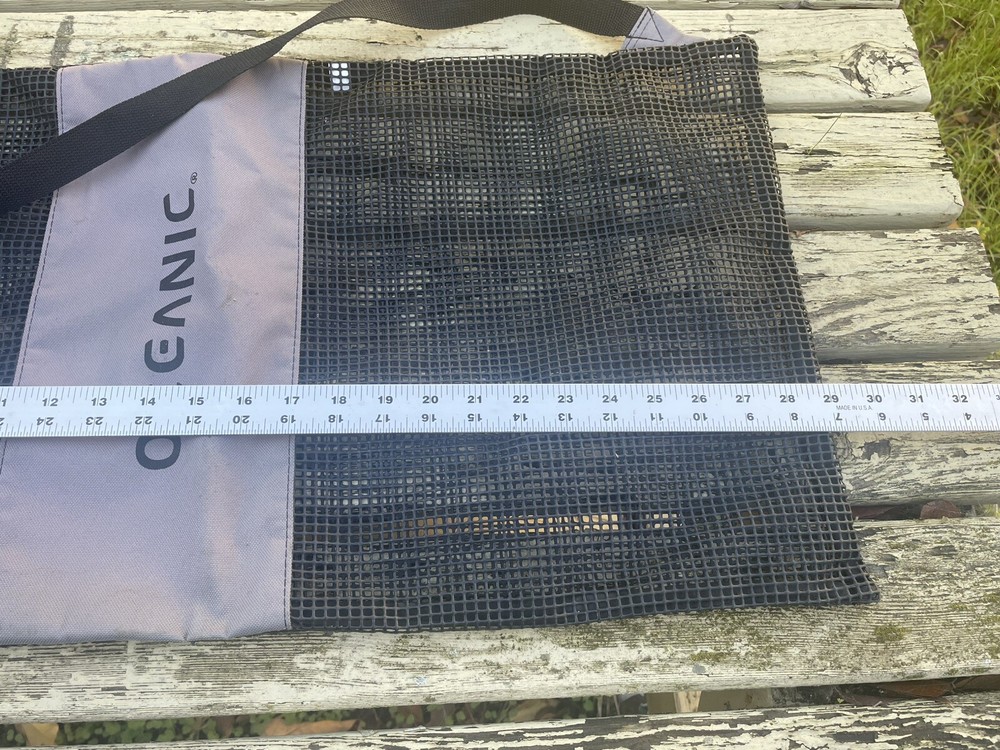 Oceanic Mesh Large Draw-String Bag 14 X 29”