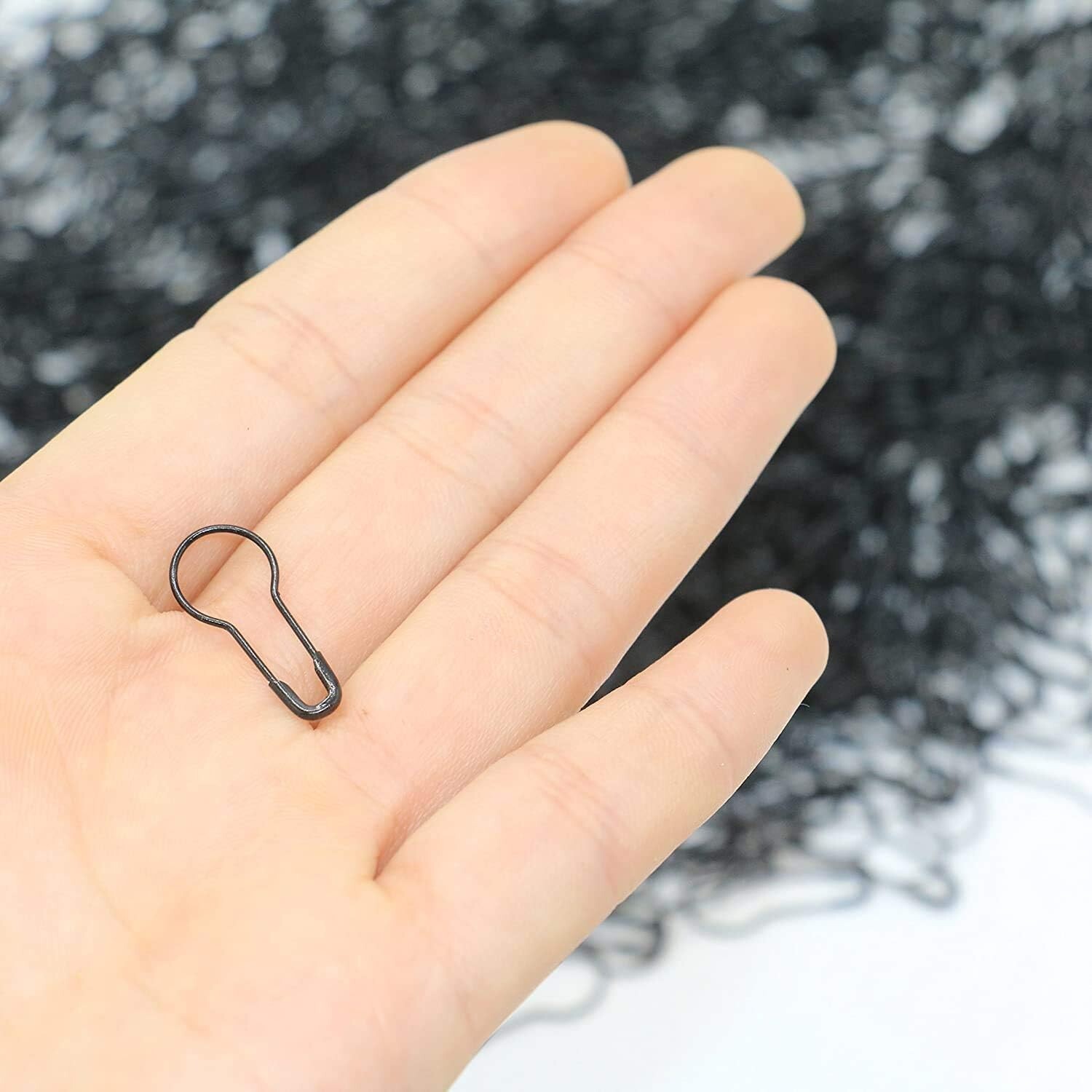 200/500/1000Pcs Metal Black Safety Pins/Gourd Pin/Bulb Pin for Clothing Crafting
