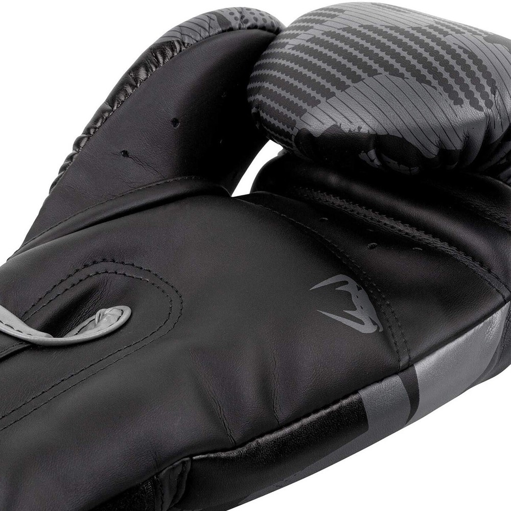 Venum Elite Hook and Loop Boxing Gloves - Black/Dark Camo