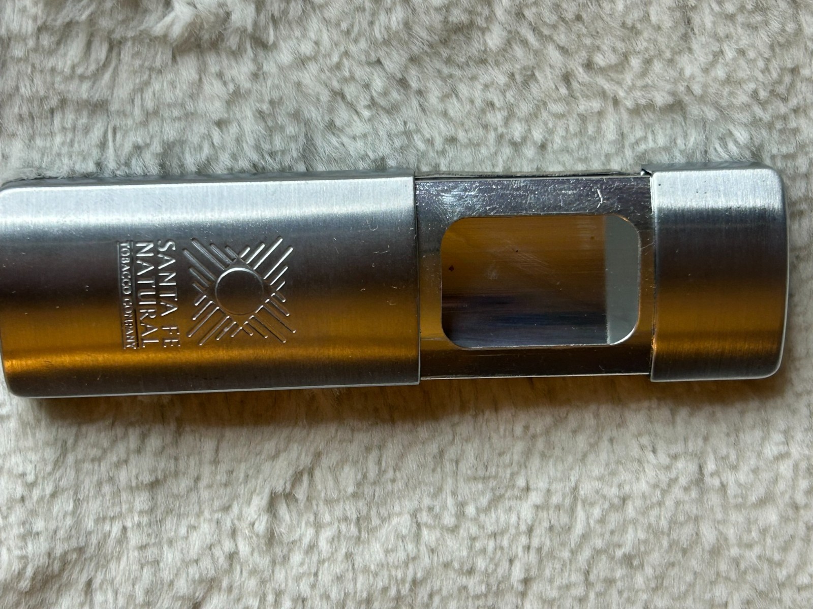 Santa Fe Natural Tobacco ZIA METAL Pocket Ashtray NEVER USED American Spirit Cig