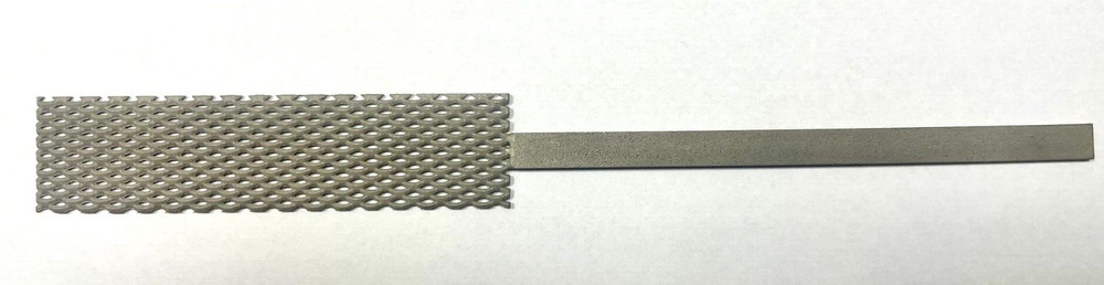 PLATINIZED TITANIUM ANODE VERTICAL MESH GRID , 1" X 4" RHODIUM PLATING