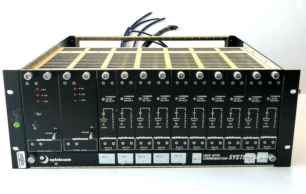 OPTELECOM Fiber Optic Communication System 5000 Model: T.5 5000G Video AUD/DATA