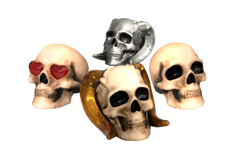 Xentric Guitars - SINISTER SKULLS Series Resin Shaped Knobs