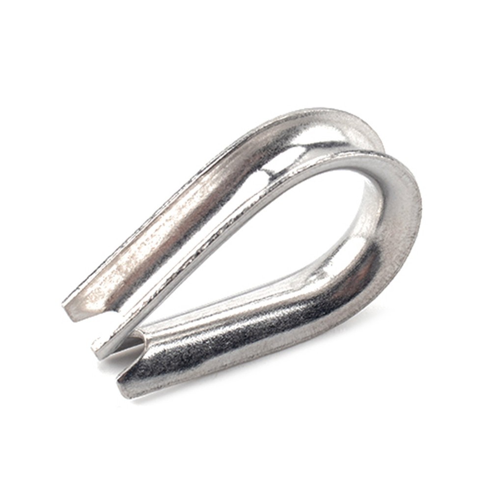 30PCS Car M6 Wire Rope Fixed Clamps with Triangular Ring Stainless Steel