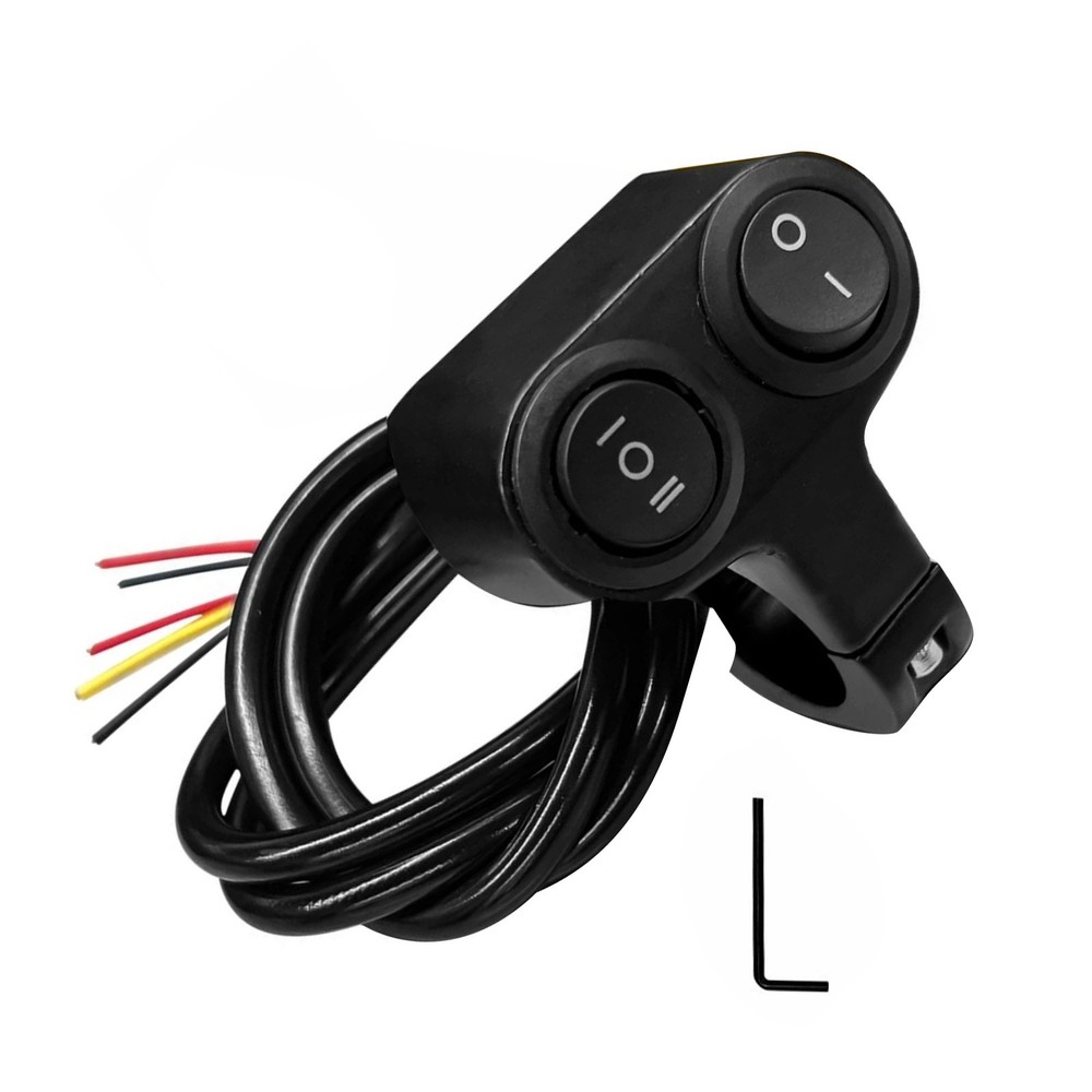 Motorcycle Handlebar 7/8" Dual Button On Off Switch For Headlight Scooter New