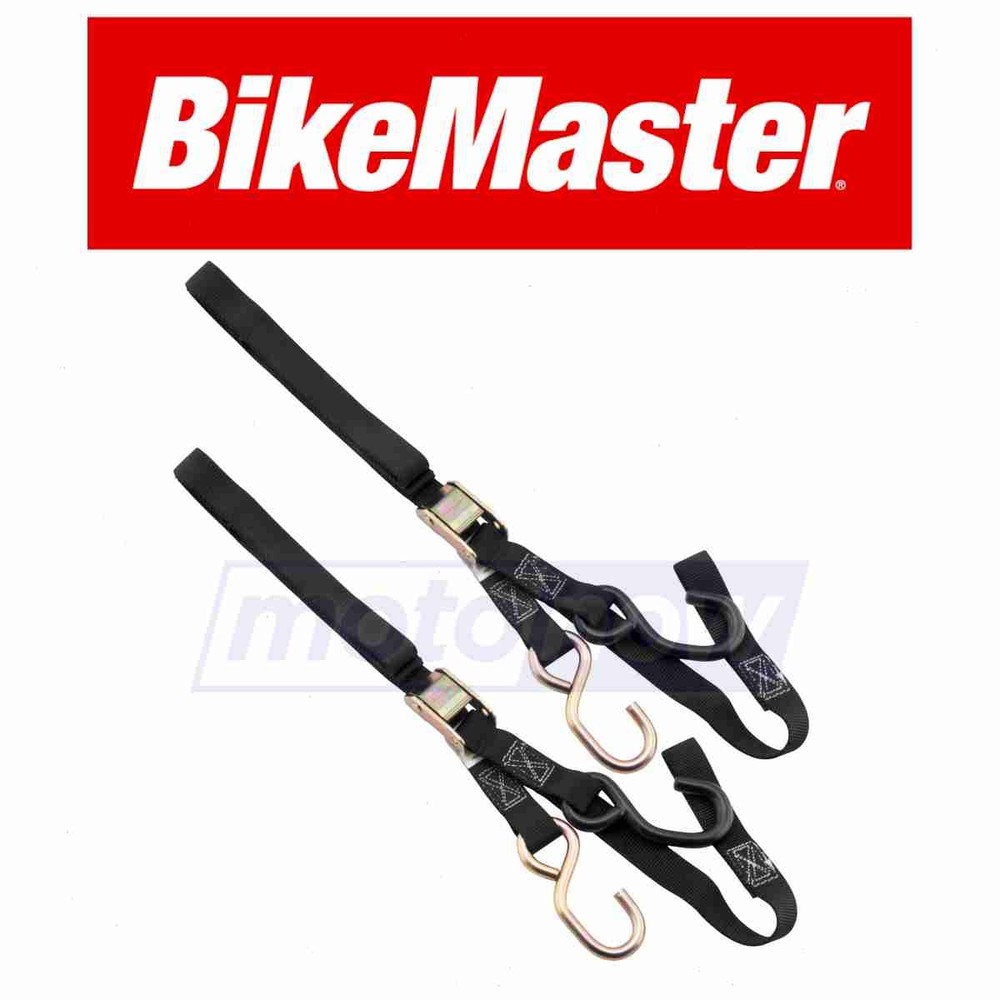 BikeMaster 100514 Tie Downs with Intergrated Soft Hooks for Security & wi