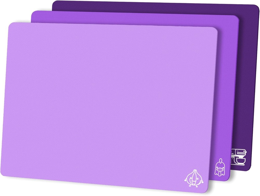 Flexible Plastic Cutting Boards for Kitchen, Color Coded Cutting Mats,
