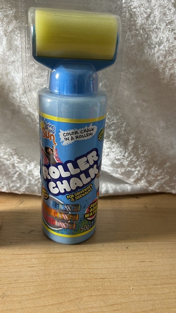 🆕2- Chalk Roller With Stencils 2 Pack Creative Fun Orange And Blue