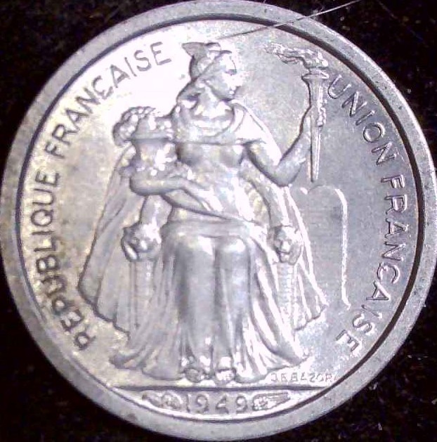 New Caledonia - 1949 - 50 Centimes - KM1