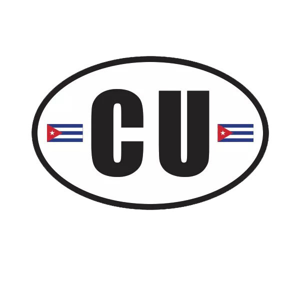 Cuba Oval Sticker Decal