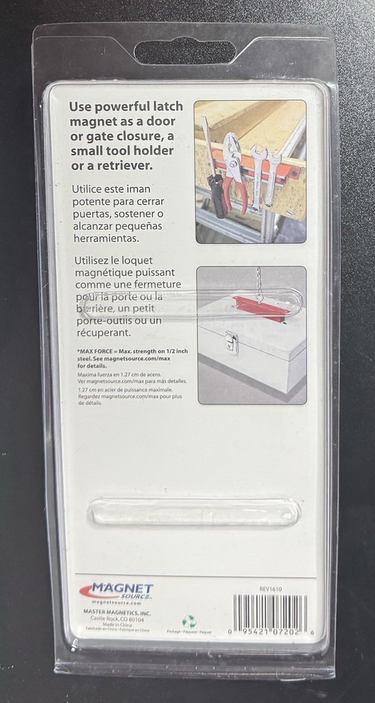 New 2-pack lot Magnet Source #07202 Ceramic Latch 5" x 3/4" 100LB Pull