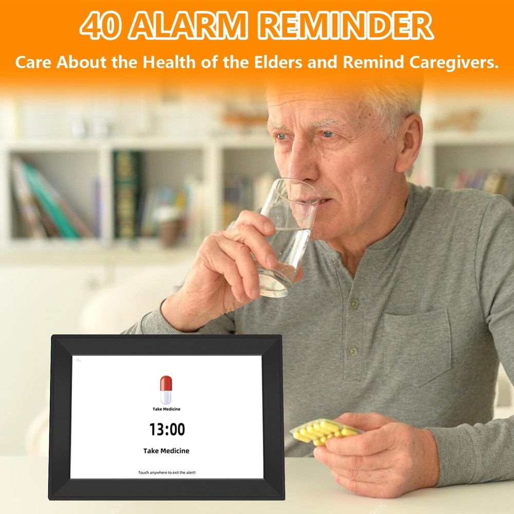 Jazeyeah10.1 Touch Screen Extra Large Digital Clock with Date and Day for Eld...