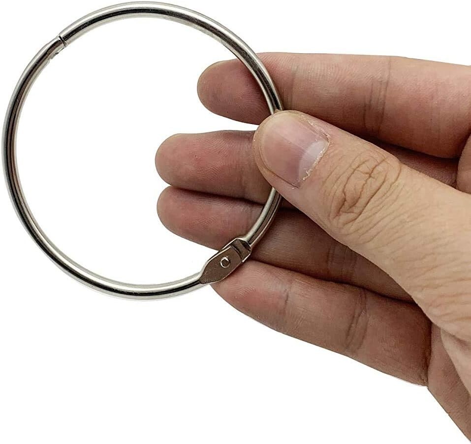 Loose Leaf Binder Ring 3 Inch 6 or 8 Pack Nickel Plated Steel Binder Ring Silver