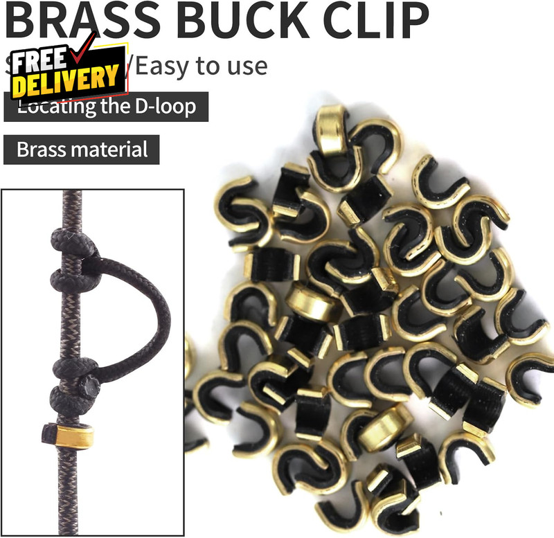 40Pcs Bow String Nock Points Arrows Bowstring Brass Nocking Points Set Archery