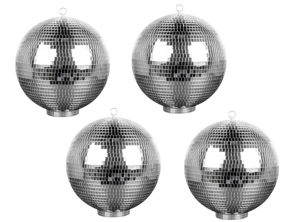 4x 12" Mirror Ball with Base