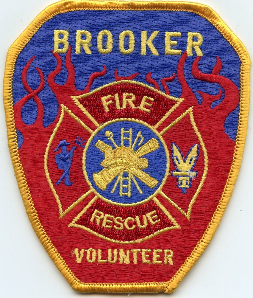 BROOKER FLORIDA FL VOLUNTEER FIRE PATCH