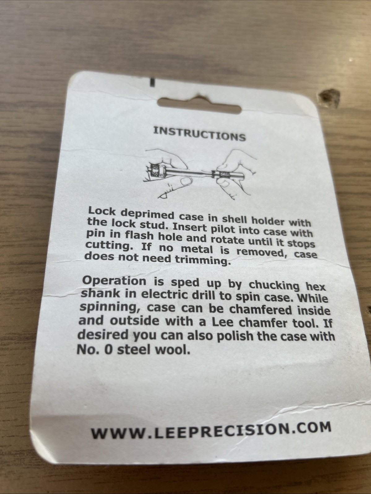 LEE CASE TRIMMER CUTTER & LOCK STUD, 1/4 " SHANK 90110