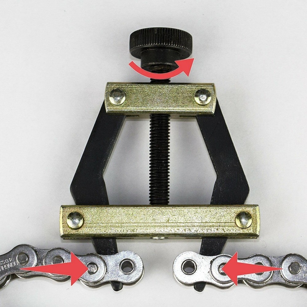 Compact Roller Chain Tools for Bikes & Motorcycles - Breaker & Puller Included