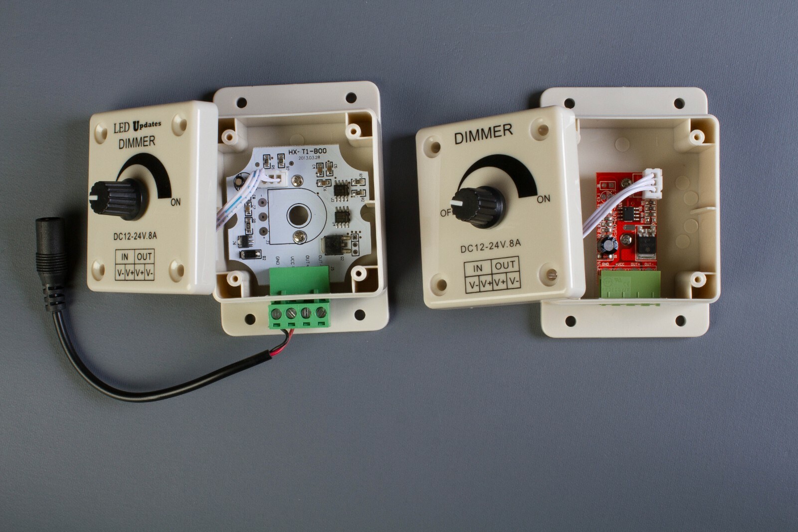 LED Light Dimmer with Manual knob for LED Strip Module Under Cabinet Showcase