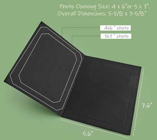 400 Pack Photo Folders for 4X6 or 5X7 Paper Cardboard Frames Picture Folder