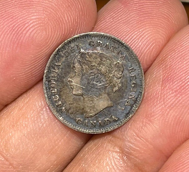 1899 Canada 5 Cents Silver Coin