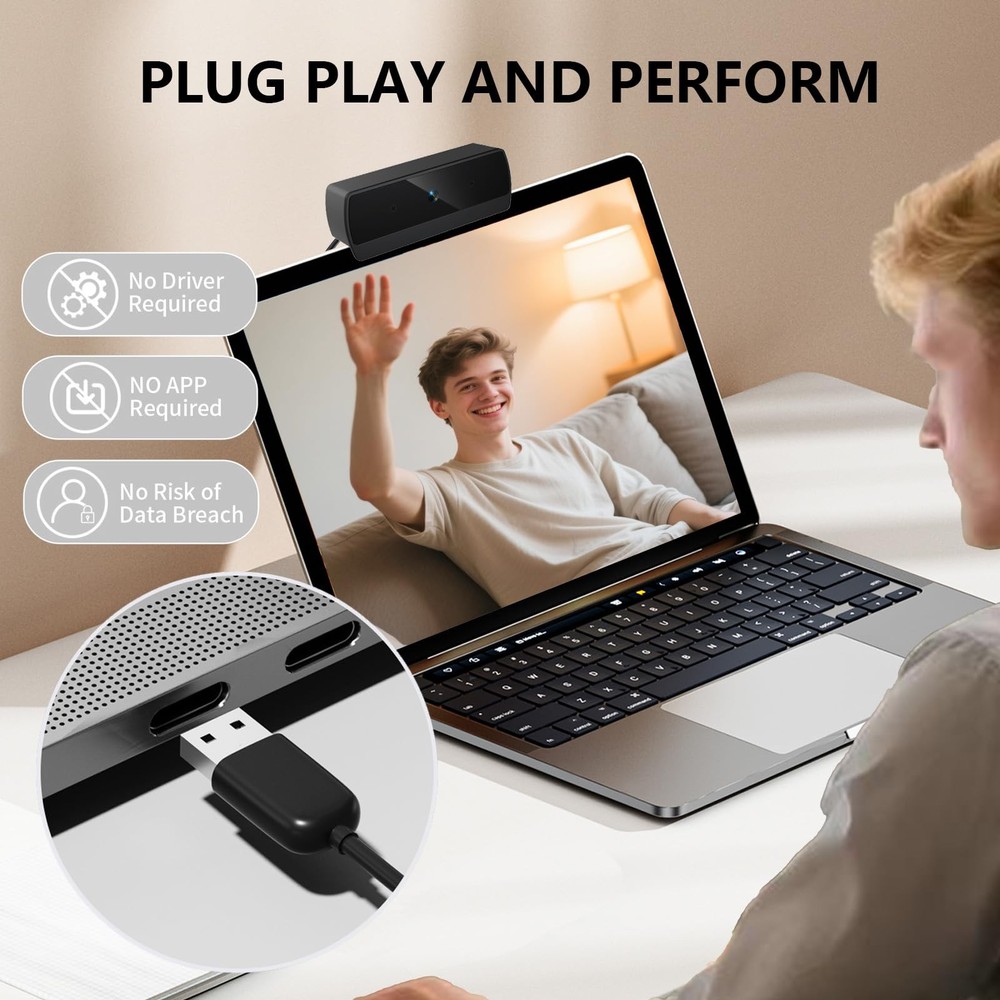 1080P USB Streaming Webcam Computer Camera With Microphone Plug And Play PC