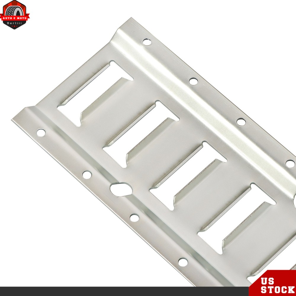 Carbon Steel 4pc Durable E Track Tie Down Rail Kit Silver Galvanized Replacement