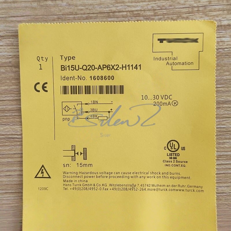 1PCS For TURCK Bi15U-Q20-AP6X2-H1141 BI15UQ20AP6X2H1141 Proximity Switch