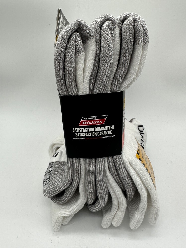 NEW 6 PAIR PACK DRI-TECH CREW GENUINE DICKIES MENS FLEX PERFORMANCE WORK SOCKS
