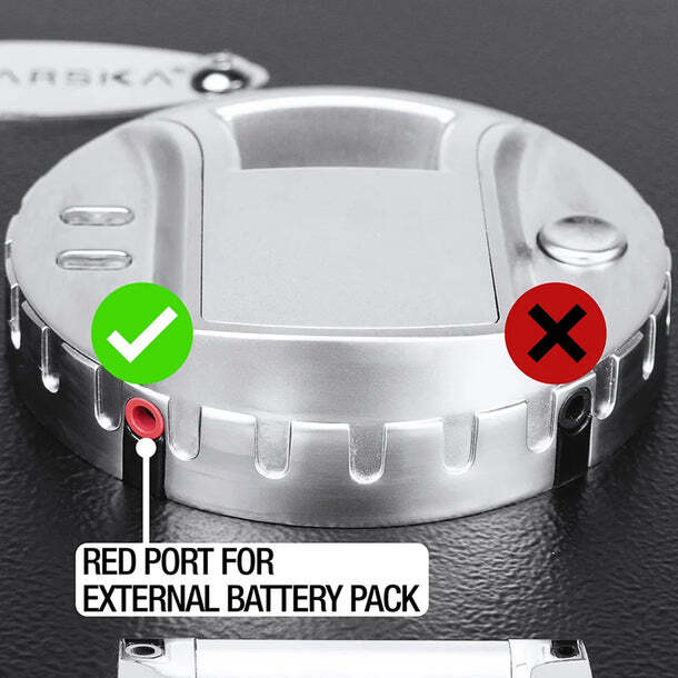 External Battery Pack with 2.5mm DC Jack for Some Safe Box DGZZI 4 AA...