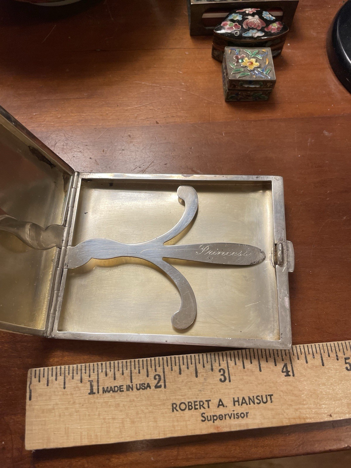 R Blackinton Co Cigarette Case Sterling Silver Vintage