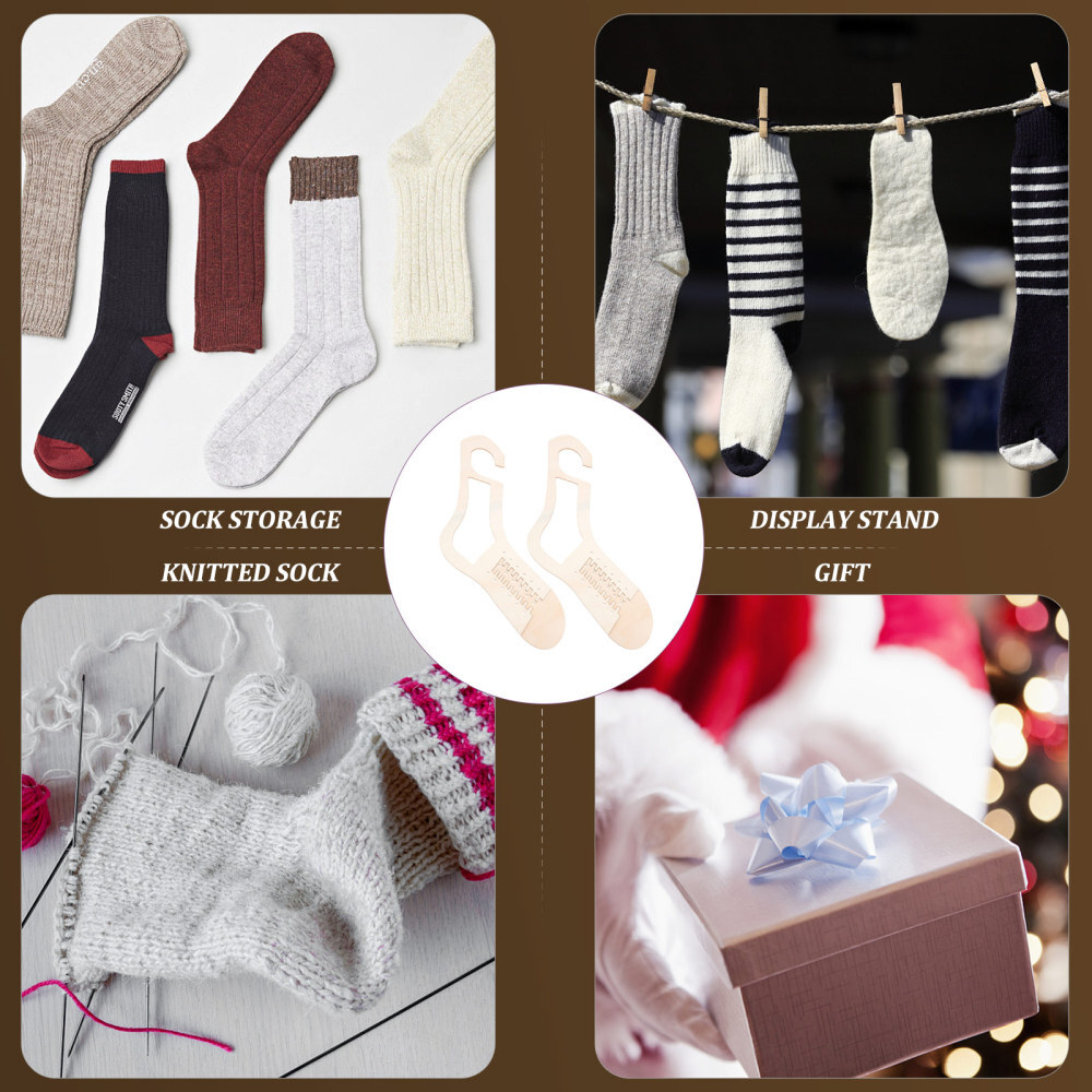 Sock Blocking Forms Knitting Model Wood Blocker Shaping Accessory Stockings