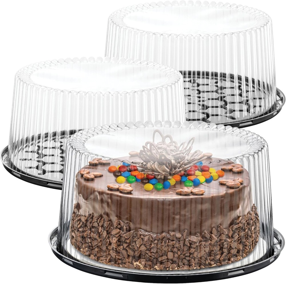 High-Dome Disposable Cake Boxes for 2-3 Layer Cakes - Durable Transport Solution