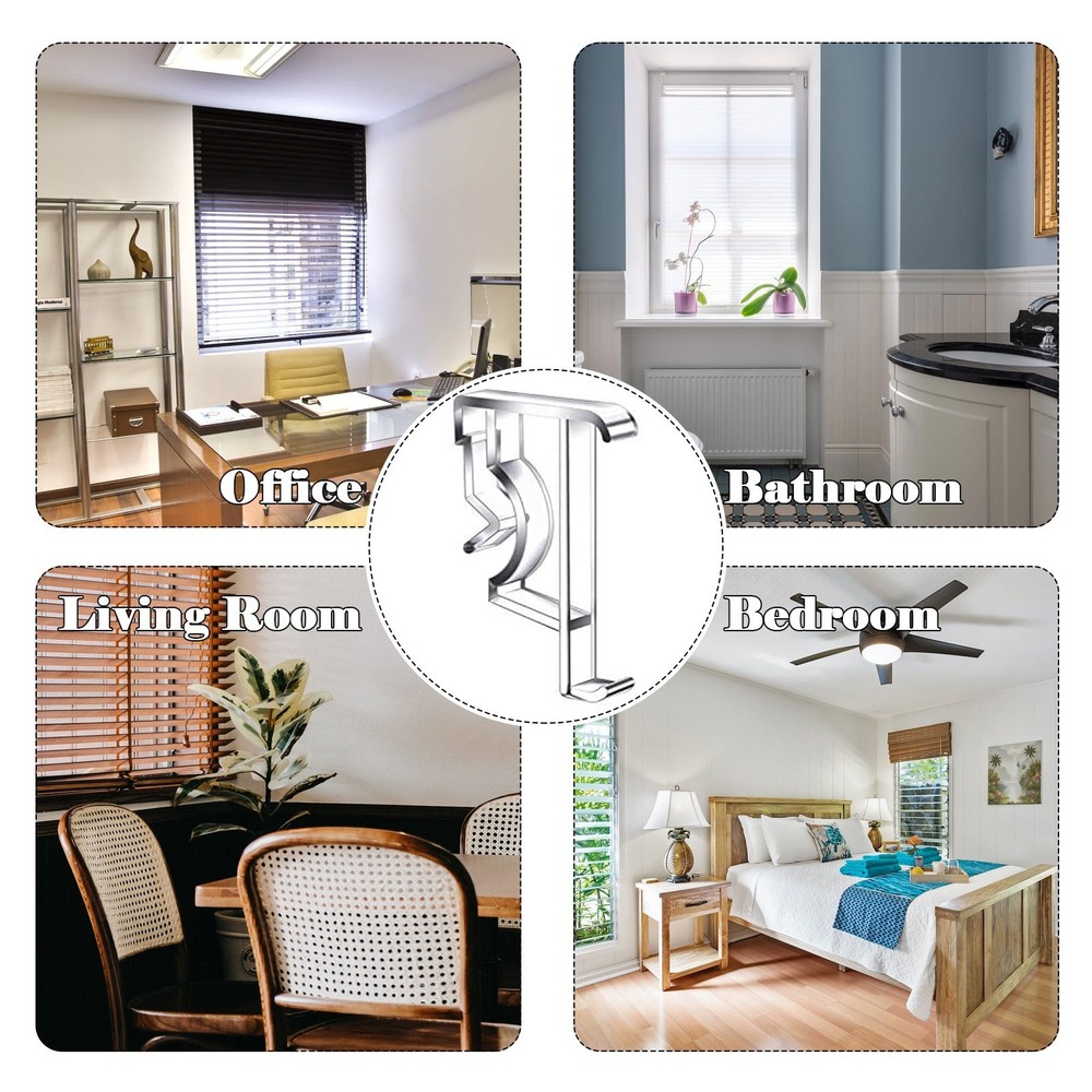 Curtain Clips Brackets Office Plastic School Support Accessories Clear