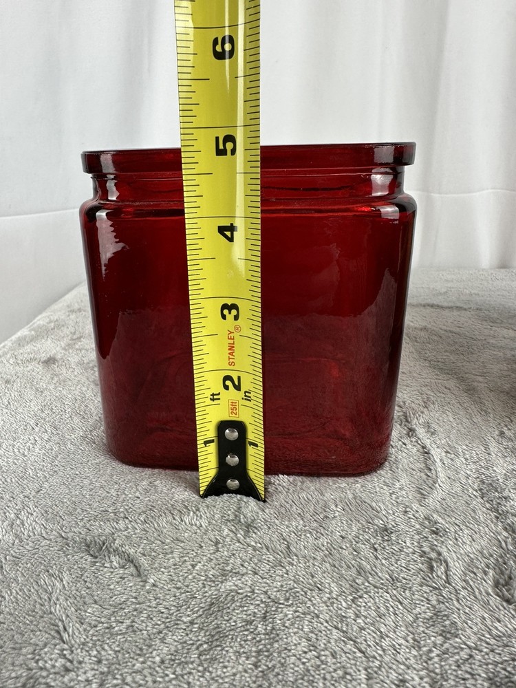 Red Square Cubed Vase