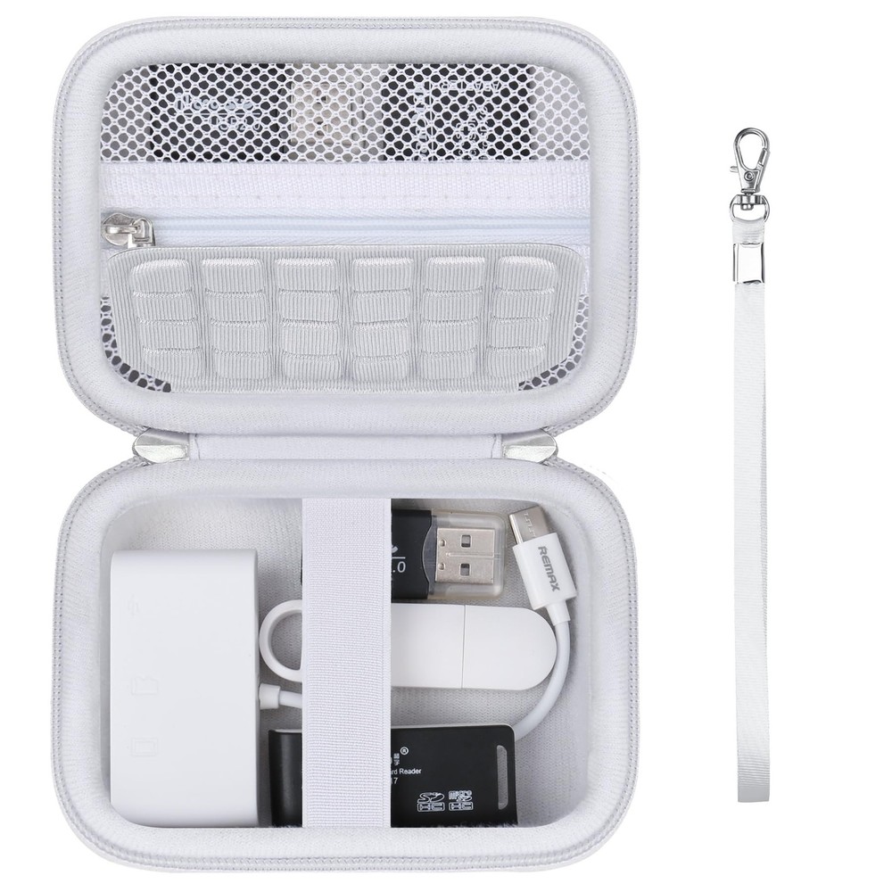 Supmay Computer Memory Card Readers Organizer Case Compatible with SD White