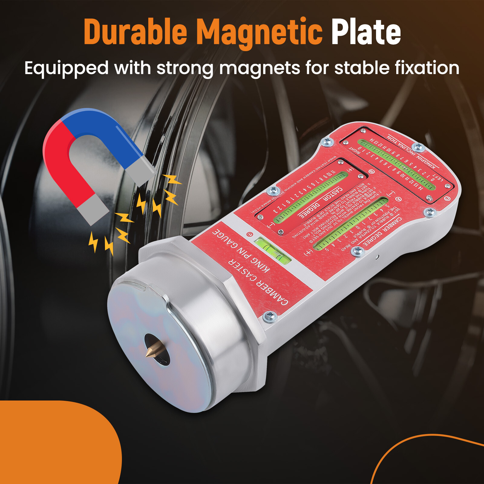 Magnetic Camber Castor Kingpin Gauge Car Wheel Alignment Tool For Automobile