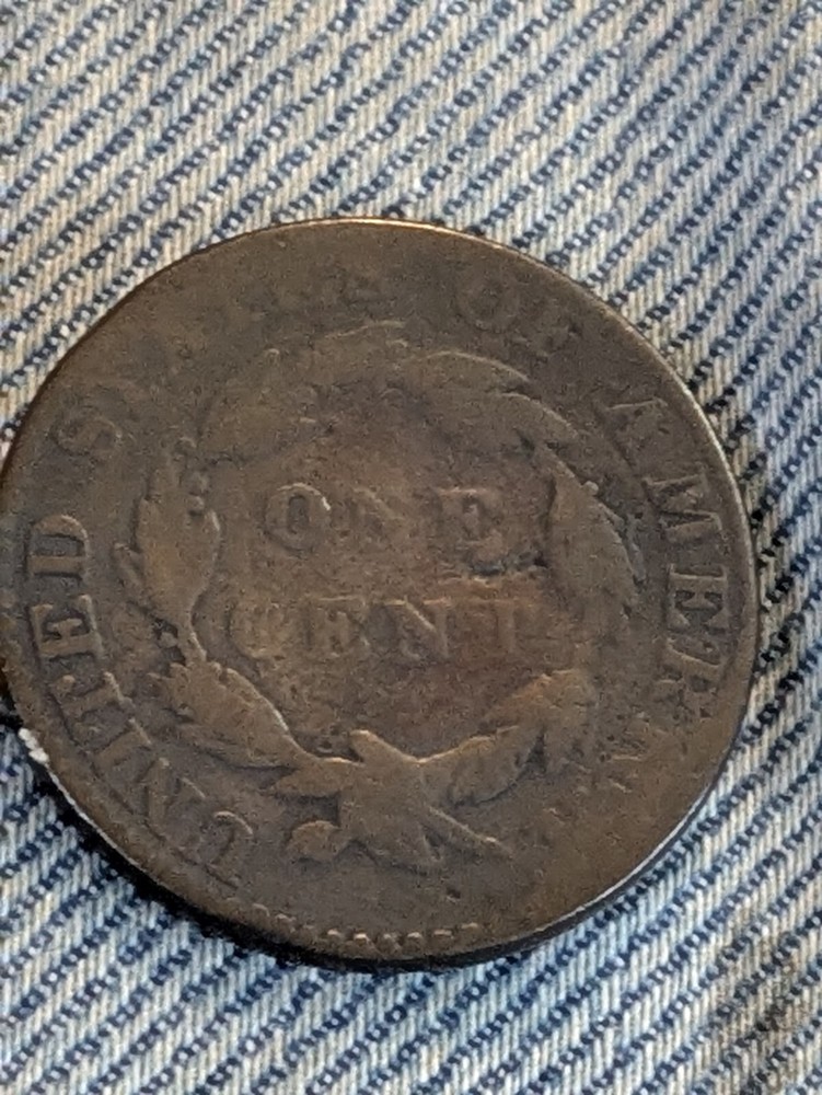 1827 CORONET HEAD LARGE CENT (B)