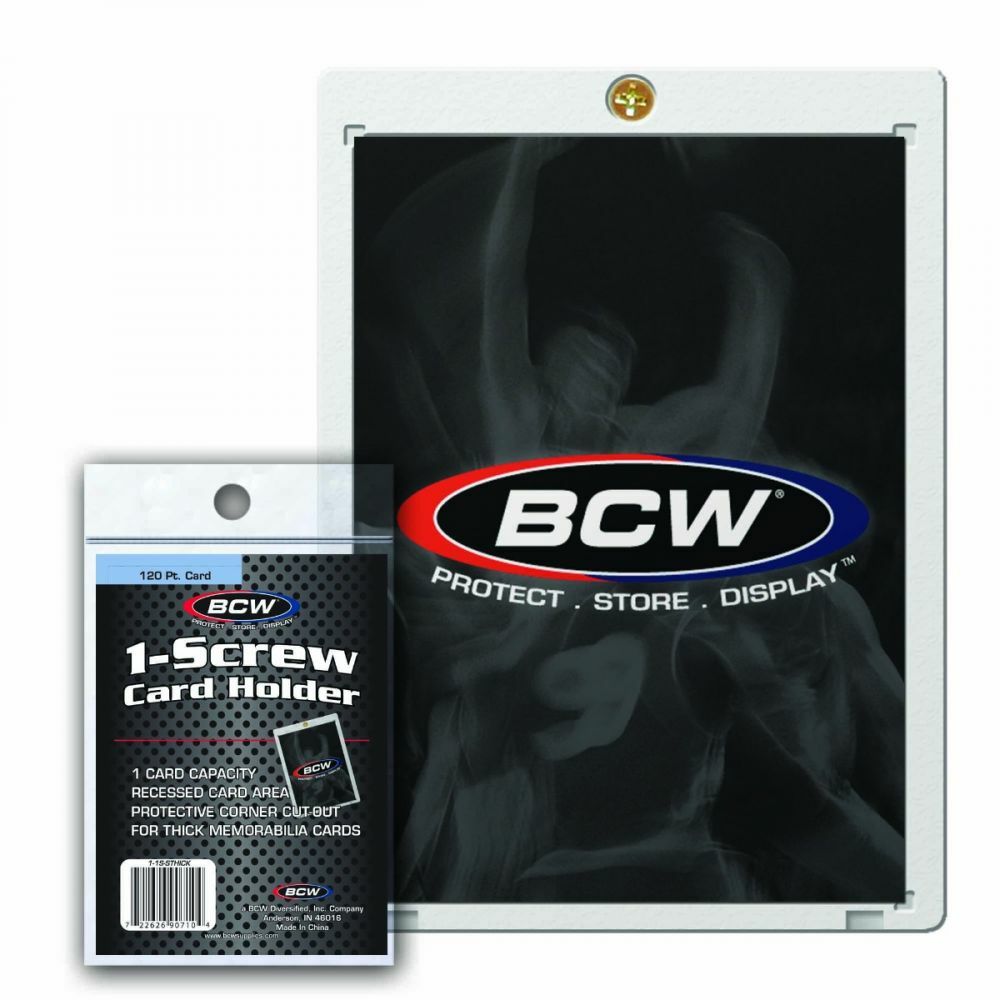 50 BCW 1-Screw Screwdown 120pt. Jersey & Memorabilia Super Thk Card Holders
