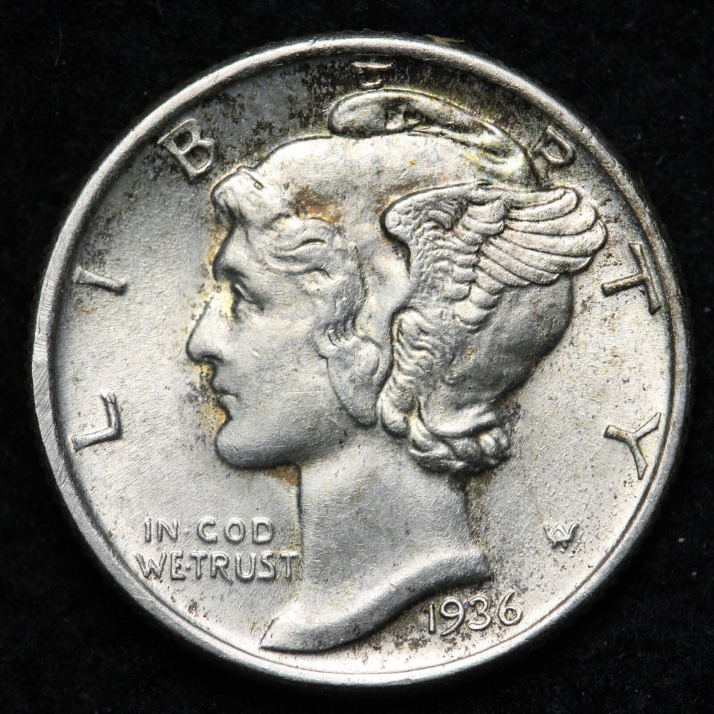 1936 Mercury Silver Dime CHOICE BU *UNCIRCULATED* MS E195 T