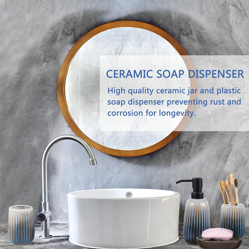 Bathroom Accessories Sets Complete -Set 4 Pcs, Ceramic Bathroom Accessory Bath E