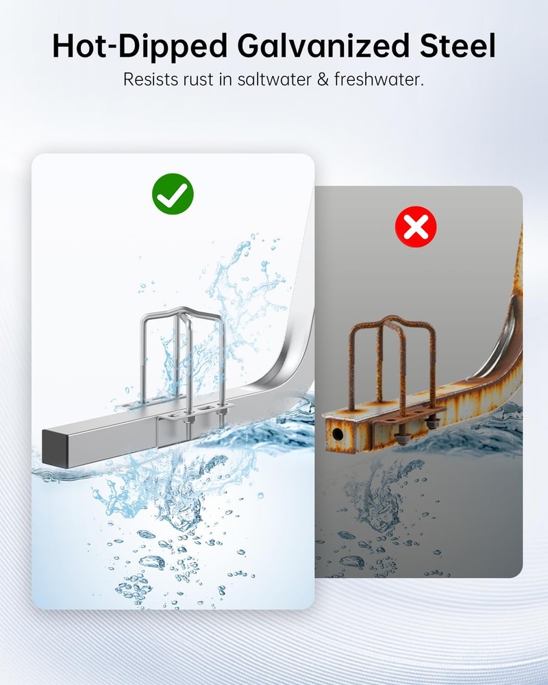 Heavy Duty 57" Boat Trailer Guide Bunks Adjustable Galvanized Pair