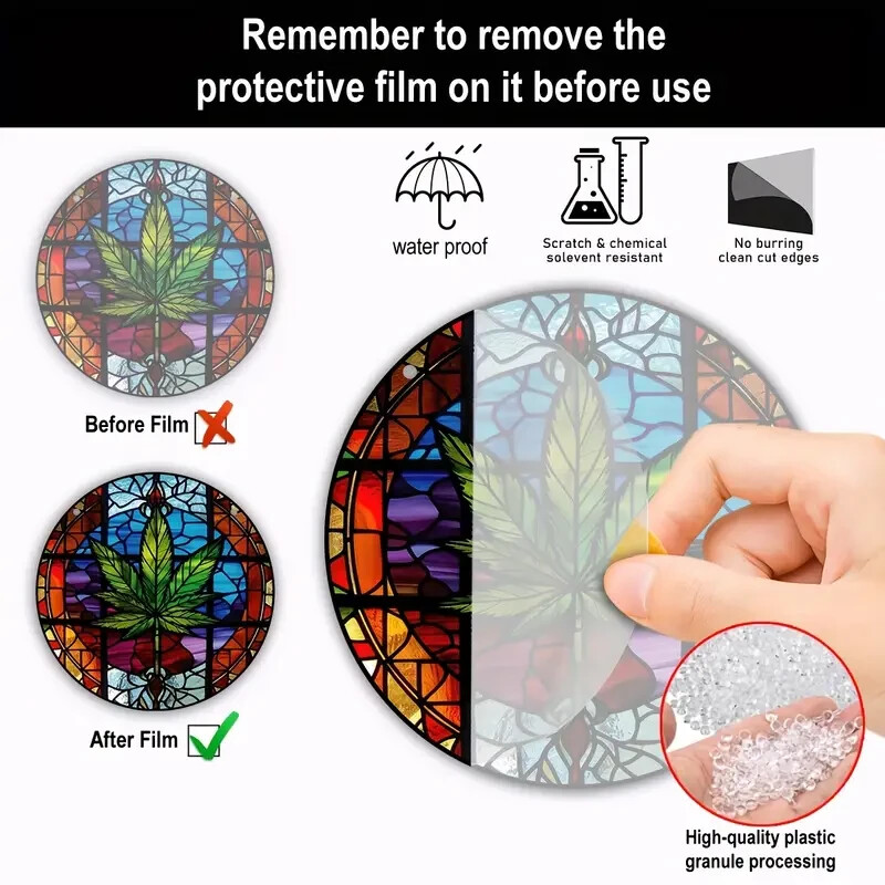 Unique Cannabis Leaf Suncatcher Window Hangings