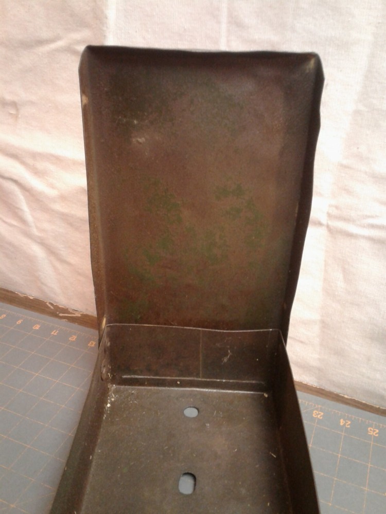 Antique Primitive Tractor Tool Box with Oil Ring Holder