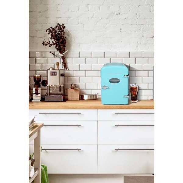 Frigidaire 9-Can Mini Fridge Cooler – 5L Compact Blue Design for Drinks, Snacks